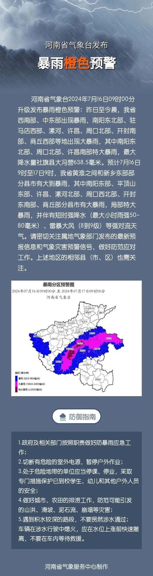 暴雨黄色预警:河南浙江海南等部分地区有大暴雨