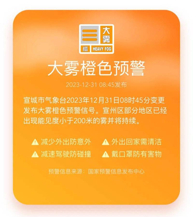 福建省东山县发布大雾橙色预警_2