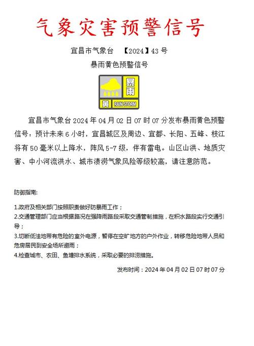 贵州省凤冈县发布暴雨黄色预警