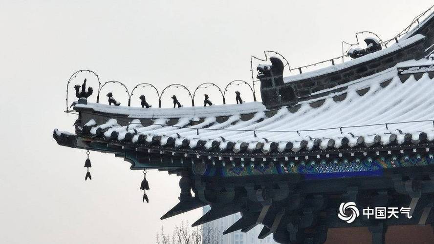 辽宁辽阳雪后初霁 航拍古城别样风光