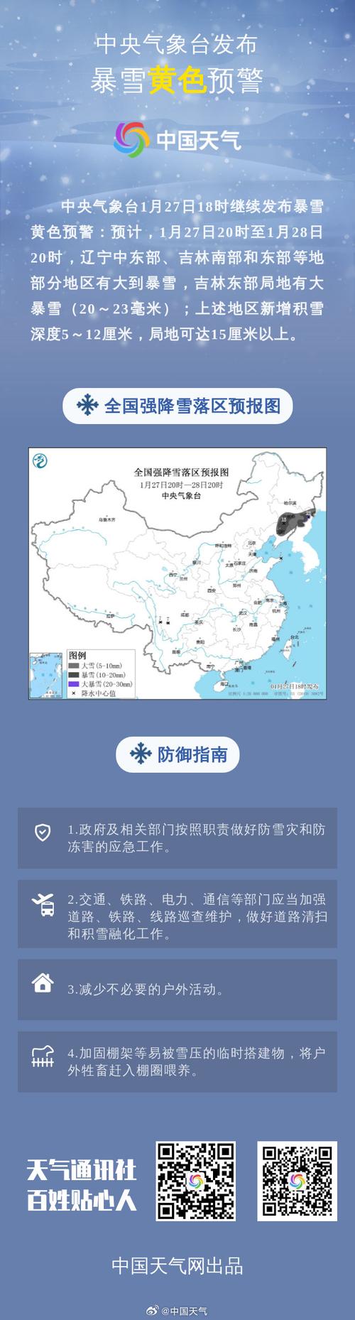 辽宁省新宾满族自治县发布大雪黄色预警_1