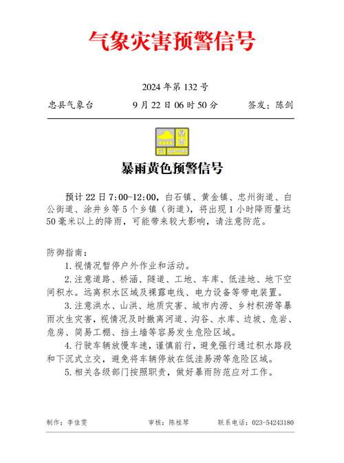 贵州省修文县发布暴雨黄色预警_2