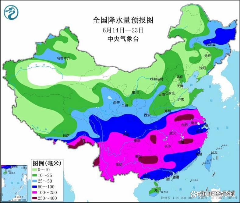 华北黄淮等地高温进一步发展增强 江南华南降雨连连